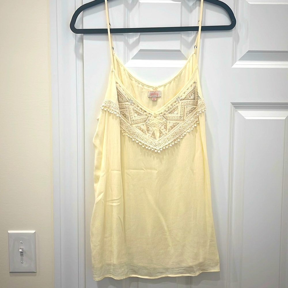 Women’s tank with crochet detail